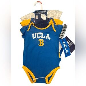 UCLA Bruins Baby Bodysuit Set 6–9 Months NWT Team Athletics Blue Yellow 3-Piece